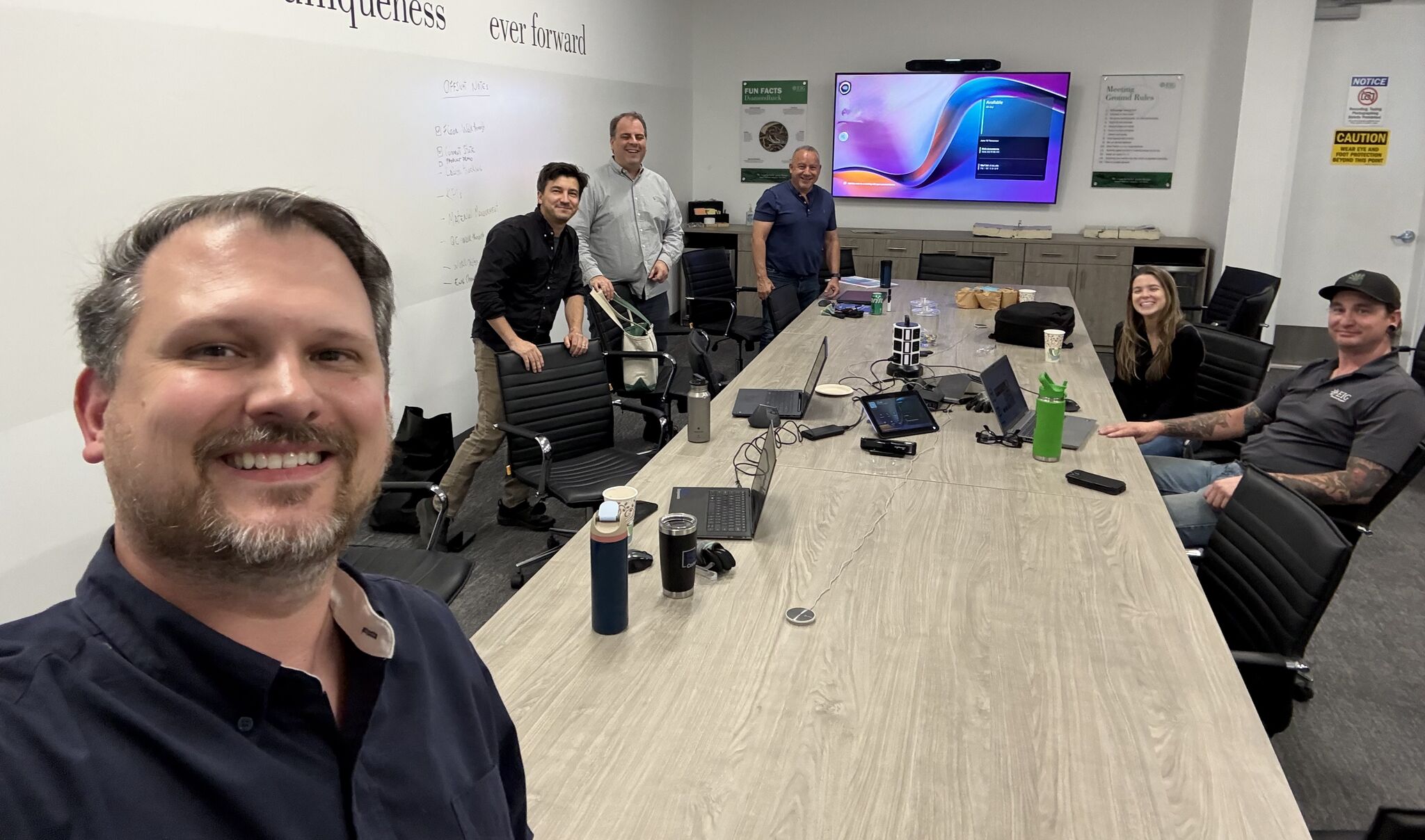 Project kickoff meeting with a client leadership team